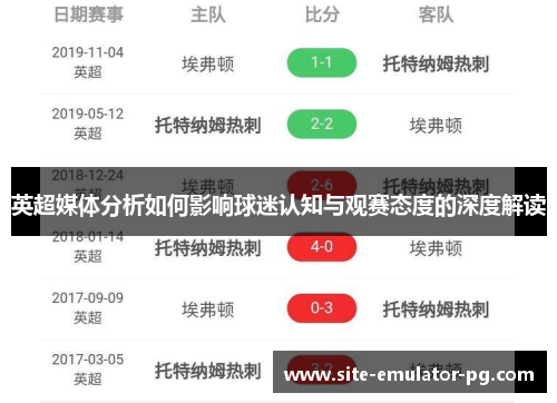 英超媒体分析如何影响球迷认知与观赛态度的深度解读